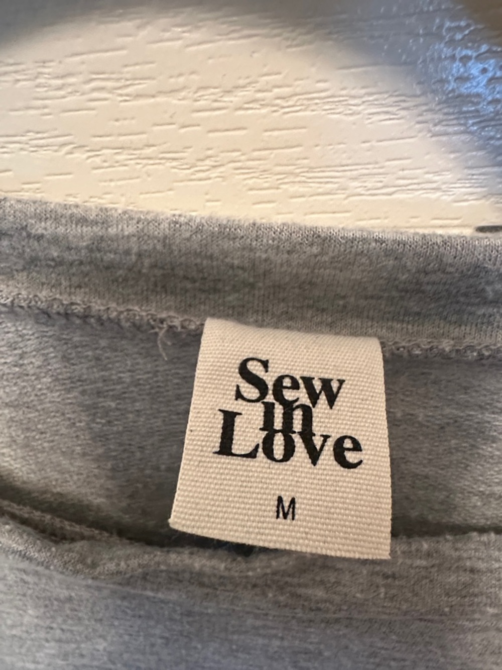 Sew in Love Perfectly Imperfect Grey Graphic Sweatshirt Dolman Sleeve Boxy M - Picture 2 of 4